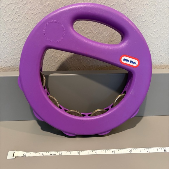 Vintage Little Tikes Purple Tambourine Rattle Kids Musical Toy Instrument EUC - Picture 8 of 8